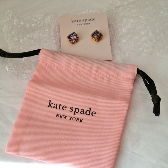 Kate Spade Multicolored Glitter Earrings NWT - Picture 7 of 9